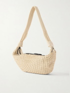 LEMAIRE - Filt Croissant Leather-Trimmed Fishnet Messenger Bag