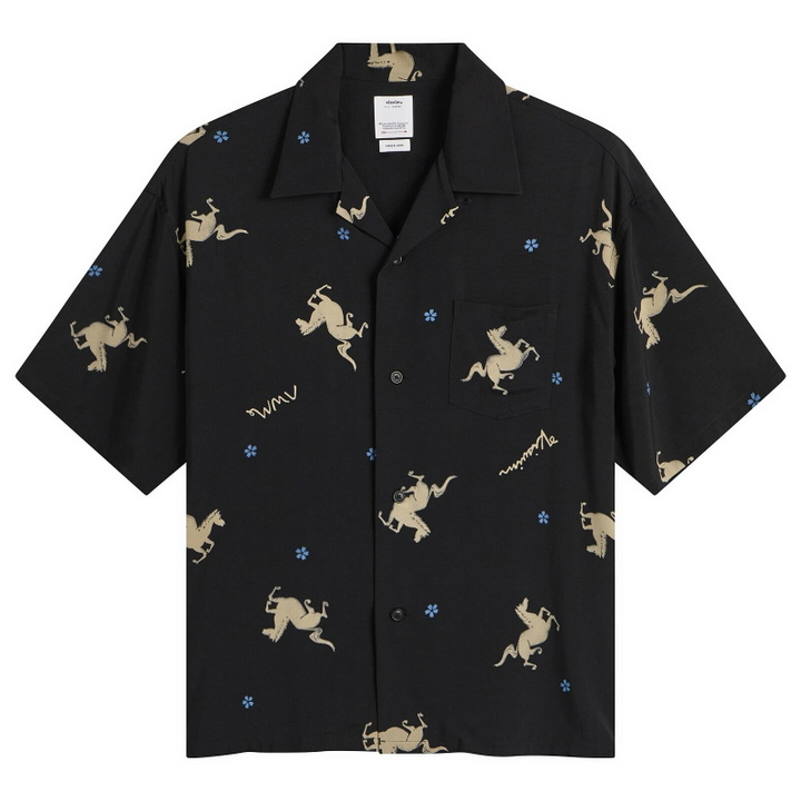 Photo: Visvim Men's Crosby Short Sleeve Shirt in Black