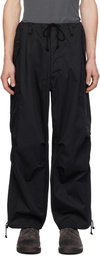 Y's For Men Black Twill Cargo Pants
