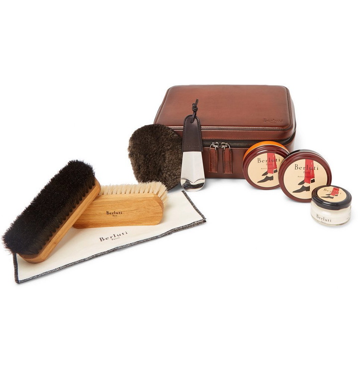 Photo: Berluti - Shoe Care Set with Leather Case - Brown