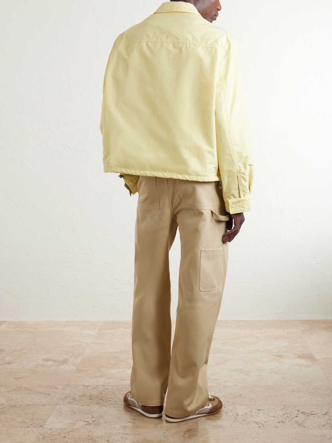 LOEWE - Logo-Embroidered Cotton-Blend Jacket - Yellow