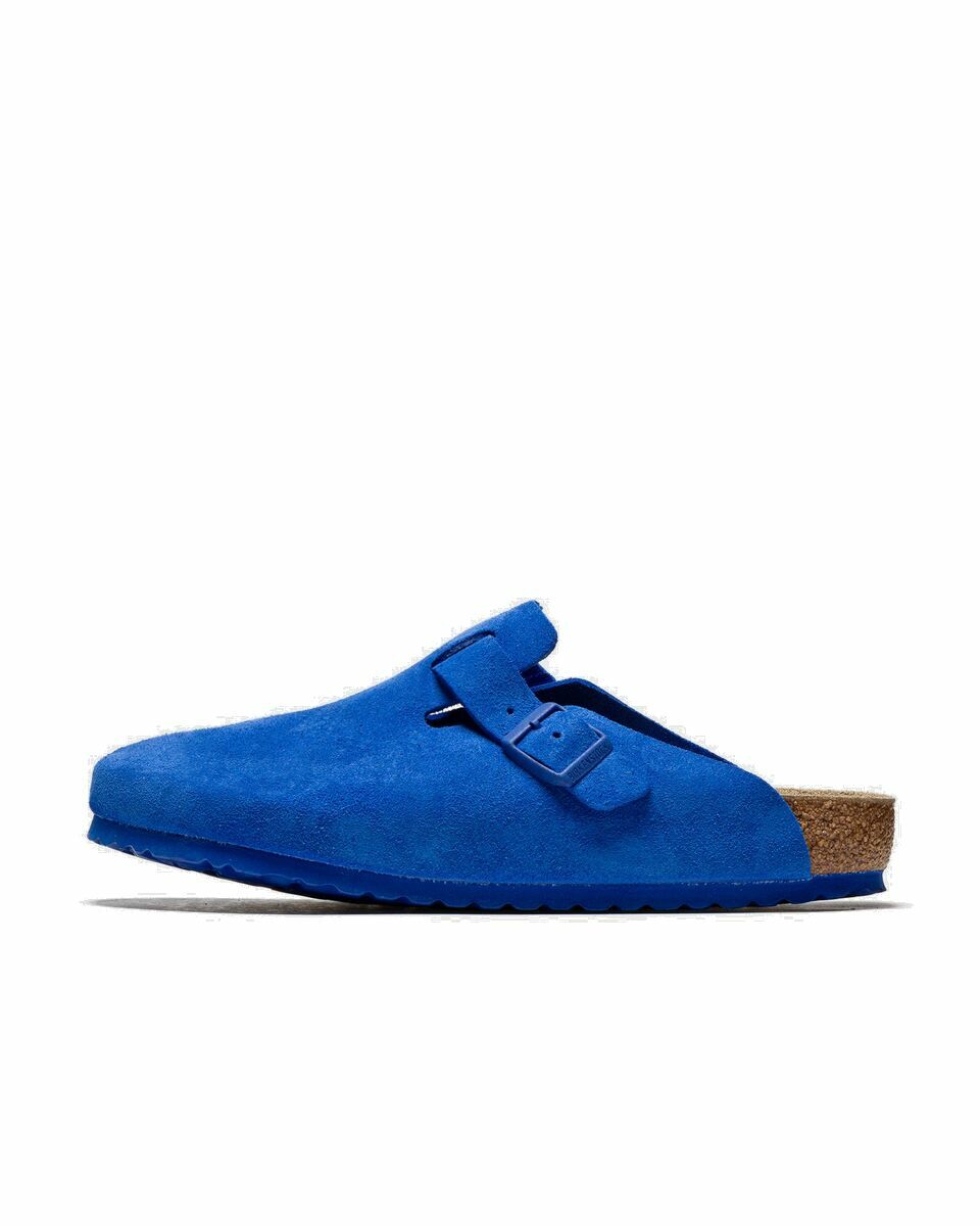Photo: Birkenstock Boston Vl Suede Brights Blue - Mens - Sandals & Slides