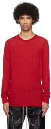 Rick Owens Red Basic Long Sleeve T-Shirt