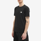 C.P. Company Men's Small Stitch Block Logo T-Shirt in Black