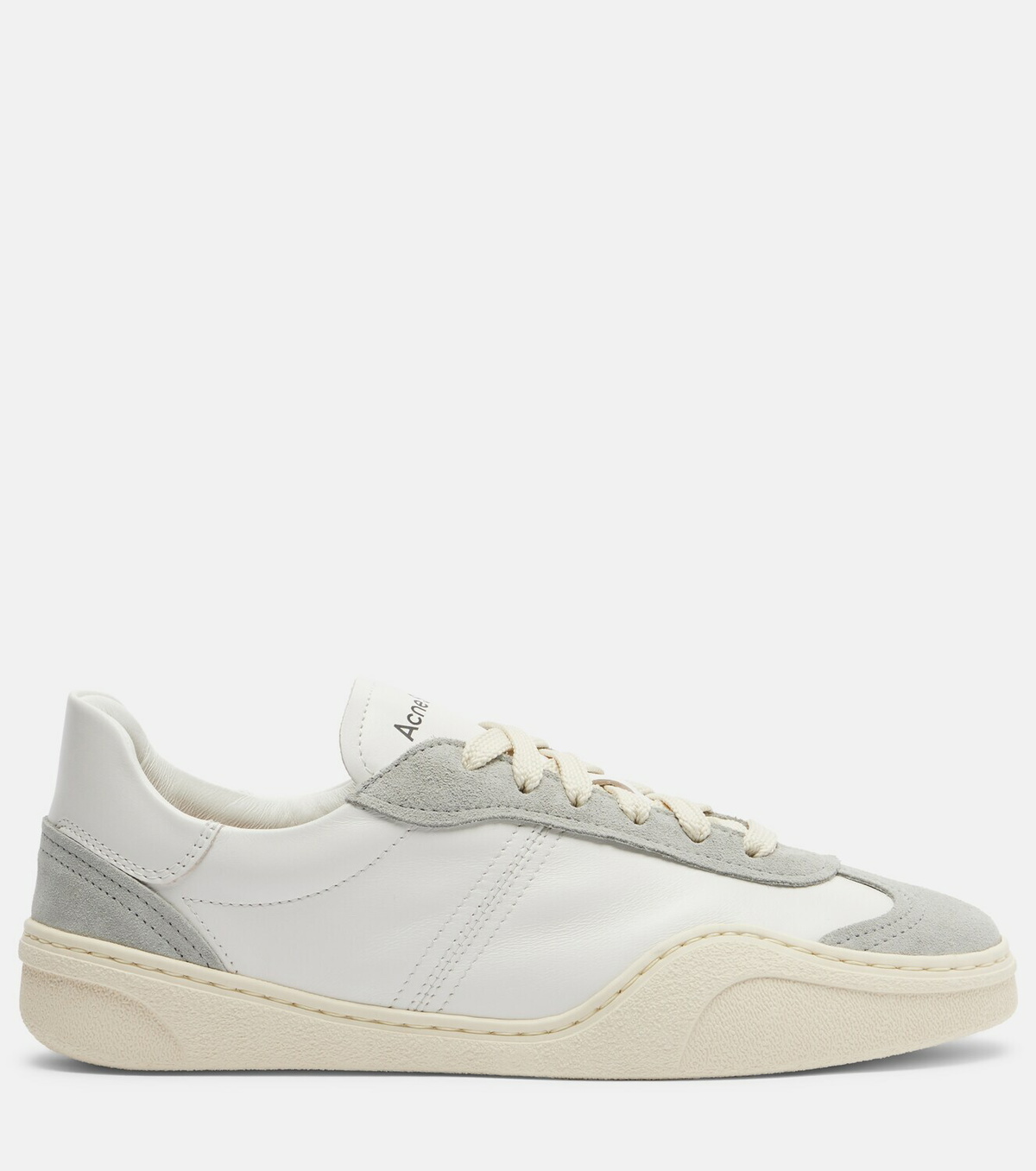 Acne Studios Suede-trimmed leather sneakers