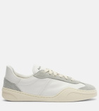Acne Studios Suede-trimmed leather sneakers
