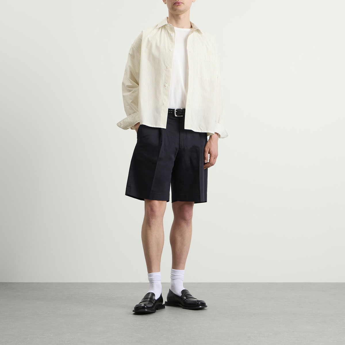 Ronning Men's Everyday Shirt in Cream Stripe