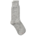 RoToTo Double Face Sock in Mid Grey