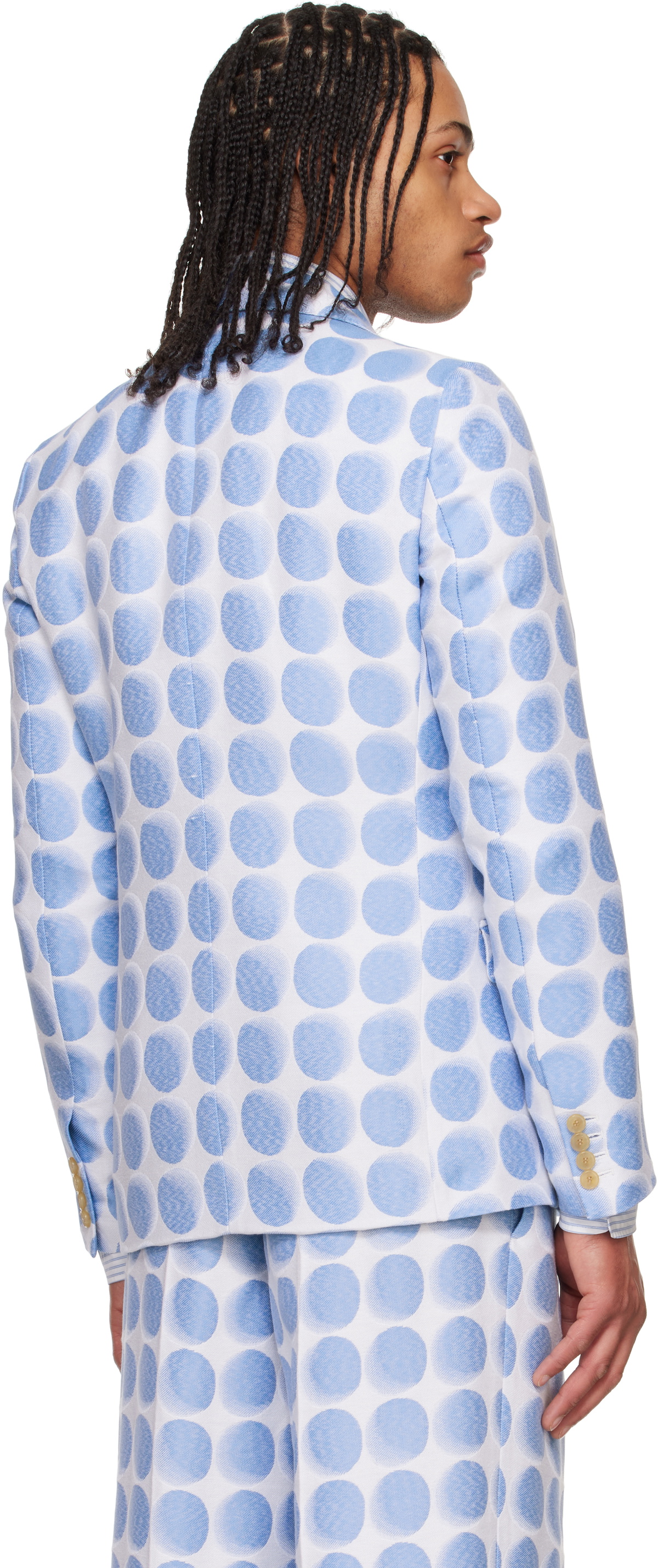 Walter Van Beirendonck Blue Sharp Blazer