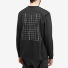 Goldwin Men's Peak-motif Long Sleeve T-shirt in Black