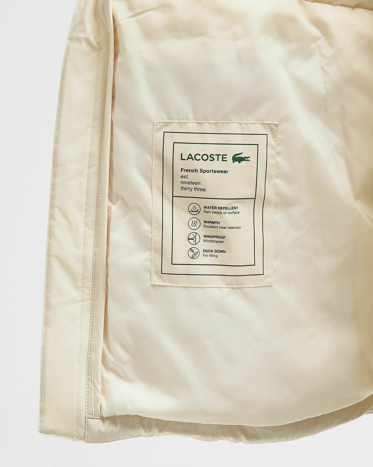 Lacoste PARKAS & BLOUSONS Beige Mens Down & Puffer Jacket
