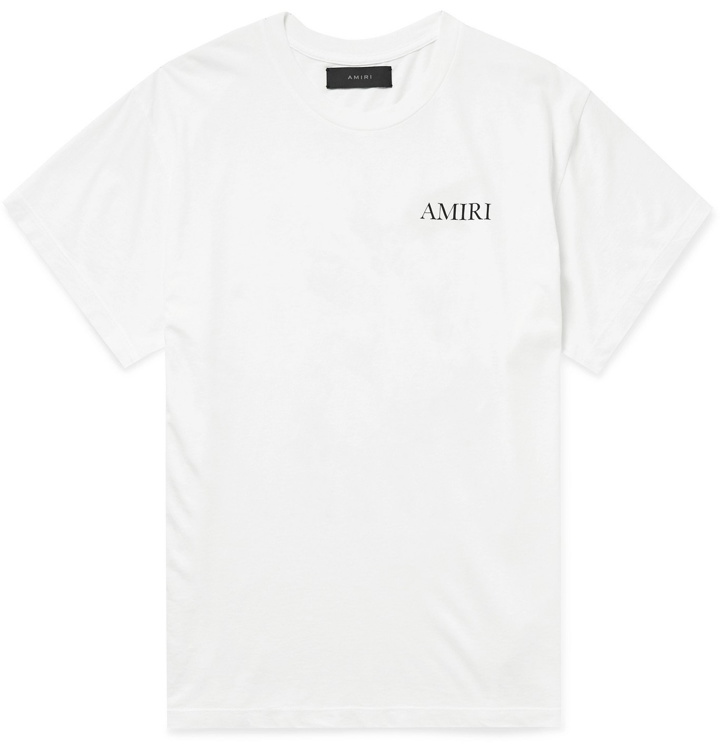 Photo: AMIRI - Printed Cotton-Jersey T-Shirt - White