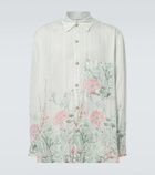 King & Tuckfield Oversized floral striped shirt