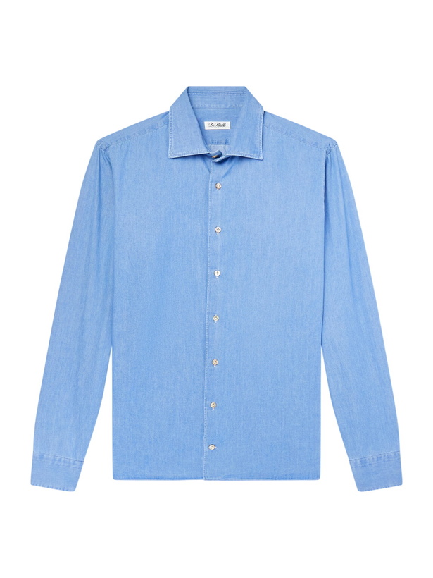 Photo: De Petrillo - Cotton-Chambray Shirt - Blue