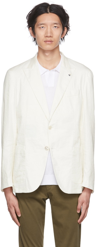 Photo: Boss Off-White Linen Blazer