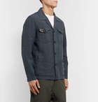 Altea - Embroidered Linen Overshirt - Blue