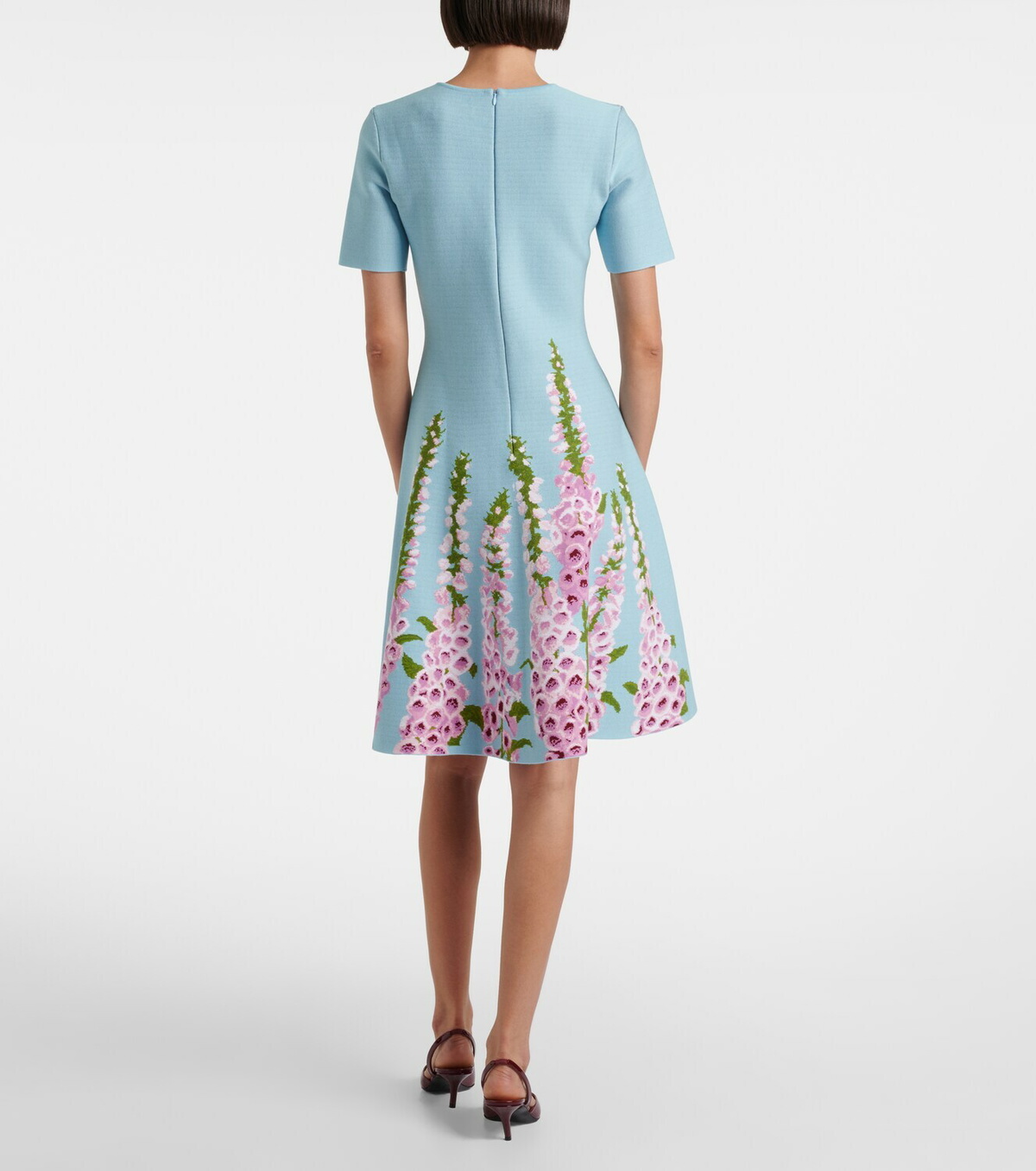 Oscar de la Renta Floral jacquard minidress
