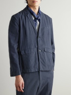 Folk - Lunar Linen and Cotton-Blend Blazer - Blue