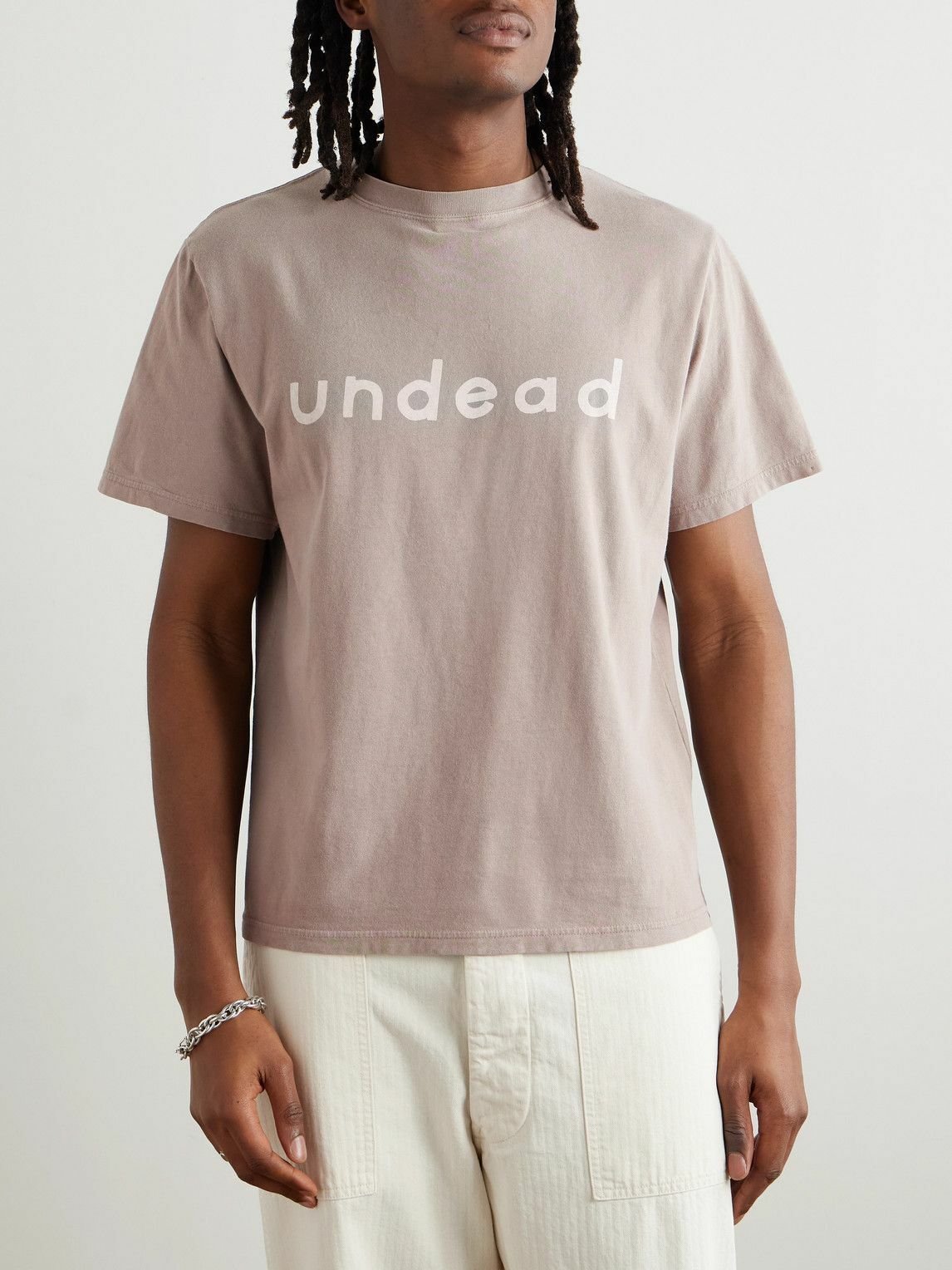 Remi Relief - Printed Cotton-Jersey T-Shirt - Brown