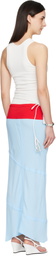 Gimaguas White & Blue Amelia Maxi Dress