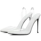 Femme LA Women's Macallan Sling Back Pump in Lambo White