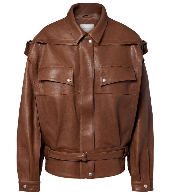 Photo: Magda Butrym Oversized leather jacket