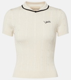 Valentino Logo cotton-blend top