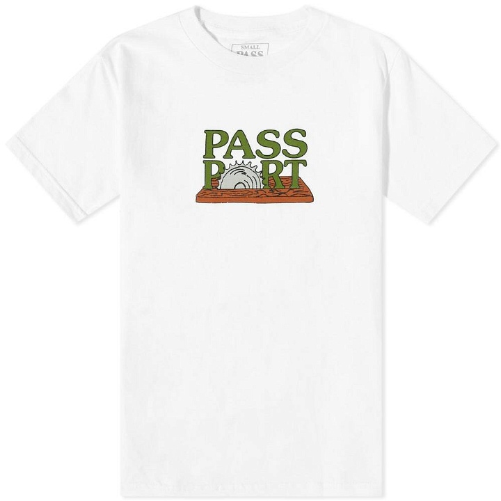 Photo: Pass~Port Men's Circle Saw T-Shirt in White