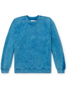 Les Tien - Garment-Dyed Fleece-Back Cotton-Jersey Sweatshirt - Blue