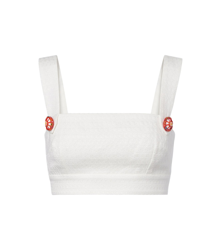 Photo: Dolce&Gabbana Cotton and linen-blend crop top