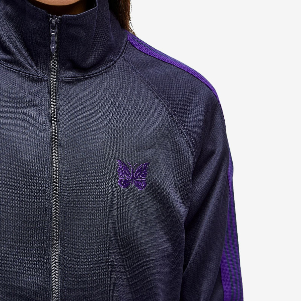Needles Women's Poly Smooth Track Jacket in Navy Needles