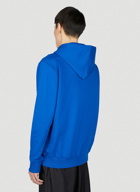 Balmain - Logo Print Hooded Sweatshirt in Blue