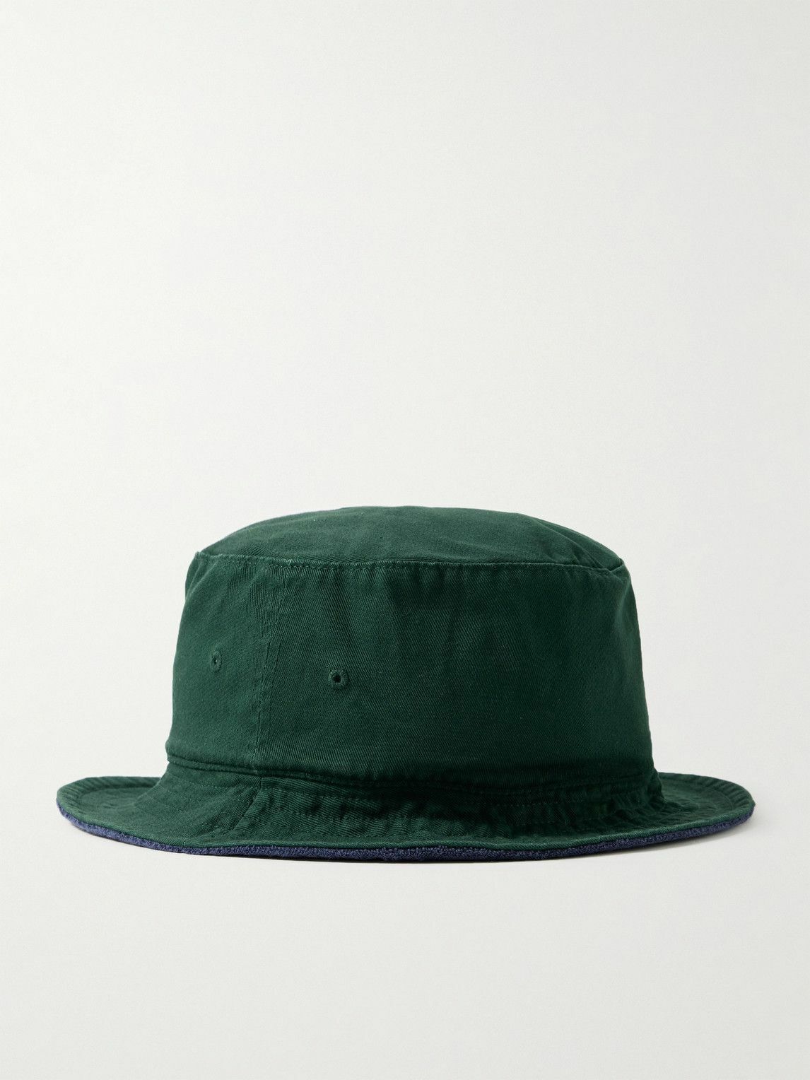 Polo Ralph Lauren - Wimbledon Reversible Logo-Embroidered Cotton-Twill and Terry Bucket Hat - Green