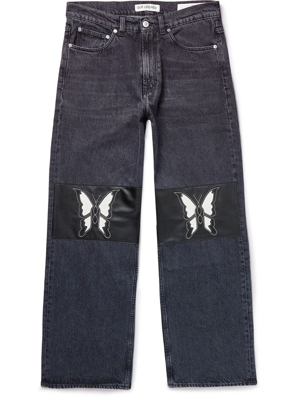 Photo: Our Legacy - Third Cut Straight-Leg Logo-Appliquéd Jeans - Blue