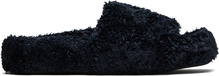 Photo: MM6 Maison Margiela Black Spugna Vichy Sandals