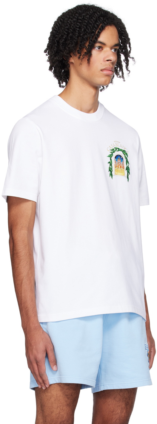 Casablanca White 'Casablanca Avenida' T-Shirt Casablanca