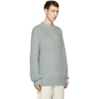 Jil Sander Blue Combed Fuzzy Sweater
