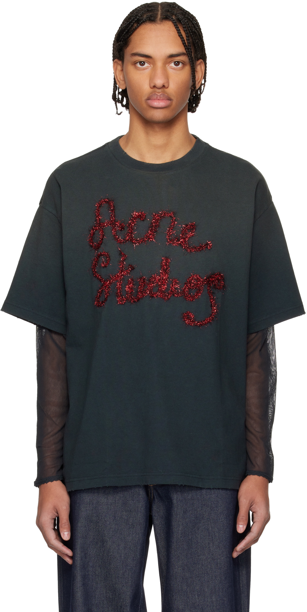 Acne Studios Black Glow-In-The-Dark T-Shirt Acne Studios