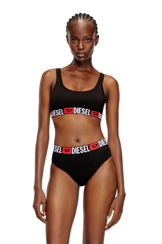 Photo: Diesel Cotton bralette with logo - Bras Womens in Black