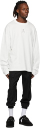 mastermind JAPAN White Glass-Beaded Long Sleeve T-Shirt