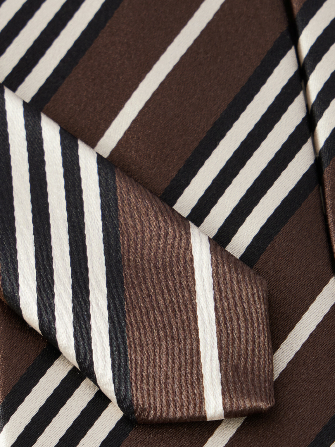 SAINT LAURENT - Rayures 7cm Silk Tie