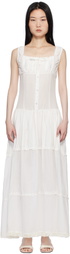 Frankies Bikinis White Christabelle Ruffle Maxi Dress