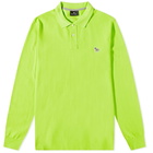 Paul Smith Men's Long Sleeve Zebra Polo Shirt in Lime