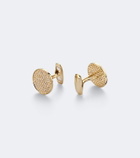 Sydney Evan Disc 14kt gold cufflinks with diamonds