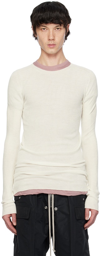 Photo: Rick Owens Off-White Ribbed Sweater