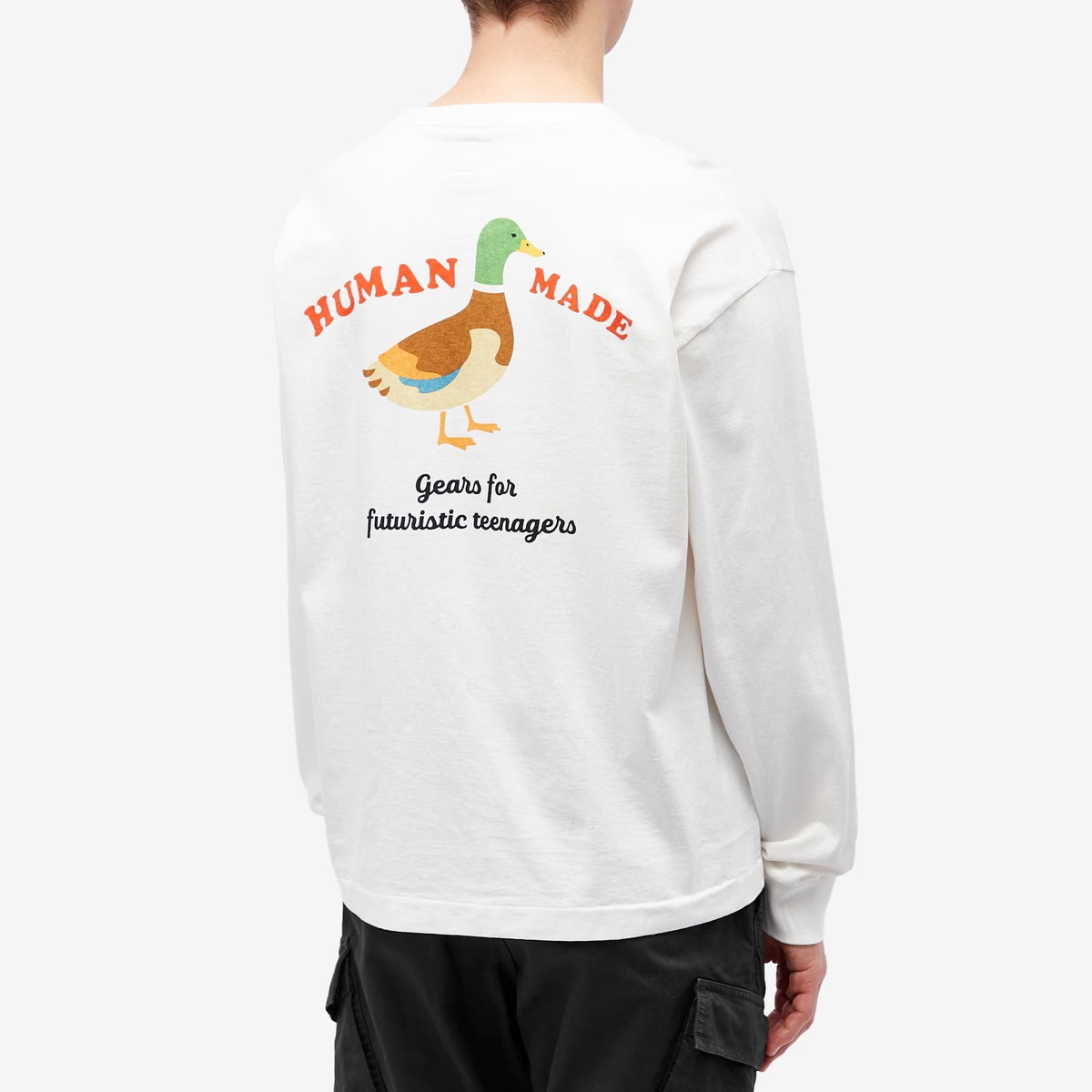 トップス Human Made Duck Long Sleeve T-Shirt Human Made Men's Long Sleeve Duck T-Shirt in White Human Made