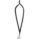 MM6 Maison Margiela Black and Silver Ankle Boot Pendant Necklace