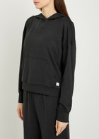 Vuori Halo Modern Hooded Stretch-jersey Sweatshirt Black