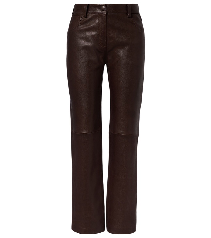 Photo: Magda Butrym Leather straight pants