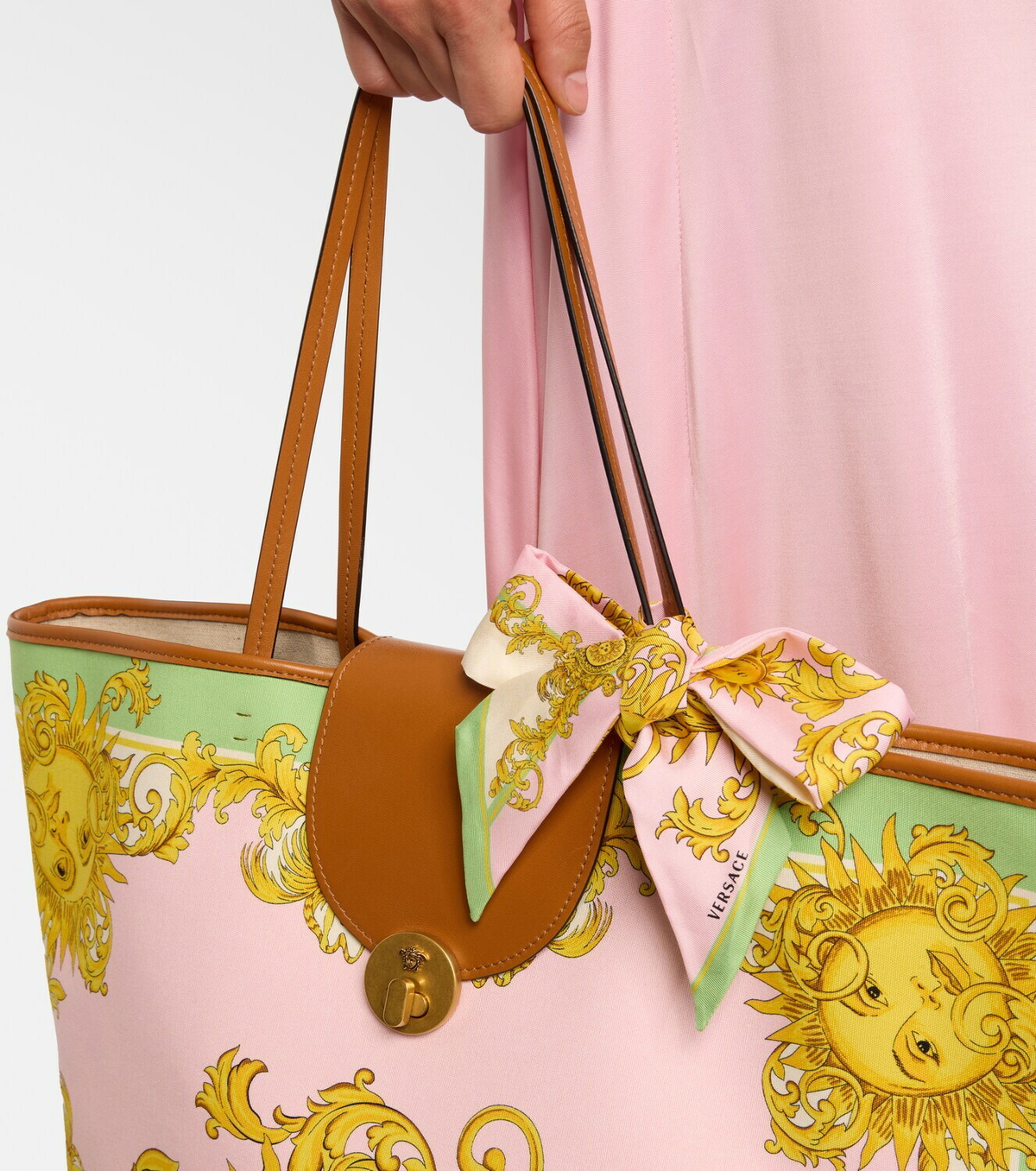 Versace Printed silk twill scarf